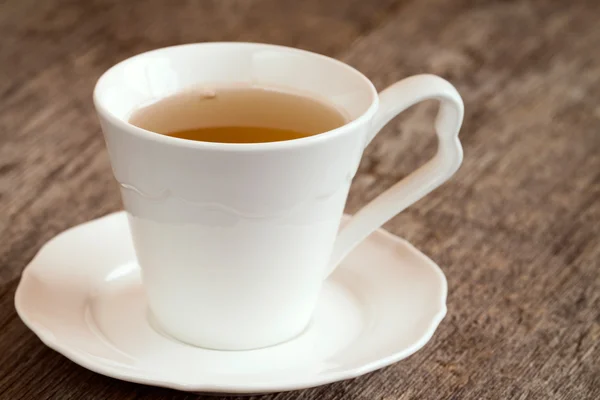 Białe filiżanka herbaty. — Zdjęcie stockowe