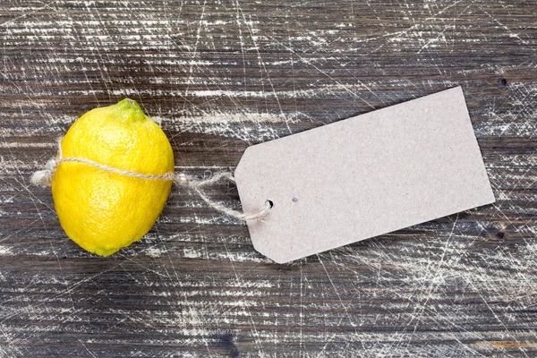 Az üres címke citrom — Stock Fotó
