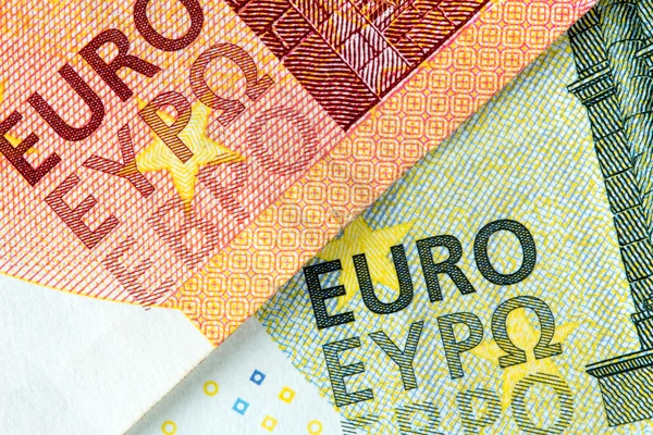 Neue Banknoten von zehn und fünf Euro — Stockfoto