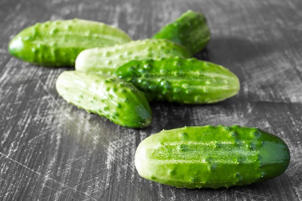 Cucumbers on a grey background — Stock Photo, Image