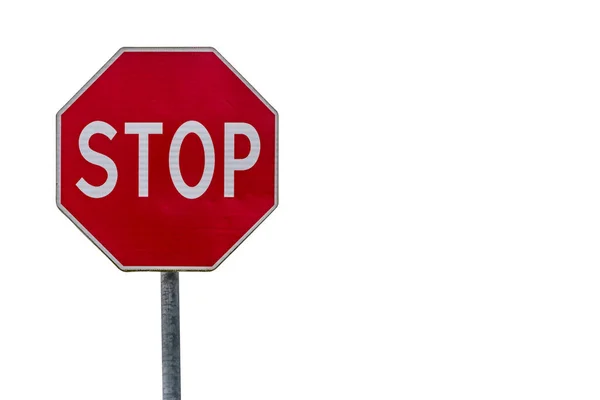 Stop Sign Isolated White Background Copy Space Royalty Free Stock Images