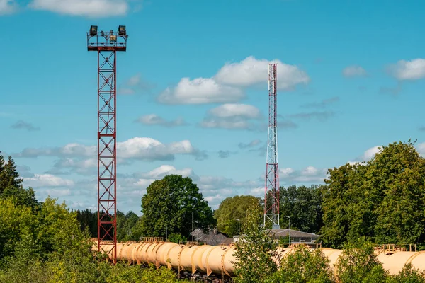 Landelijk Uitzicht Goederentrein — Stockfoto