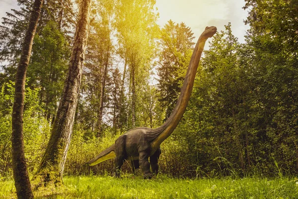 Big Model Prehistoric Dinosaur Nature Realistic Scenery — Stock Photo, Image