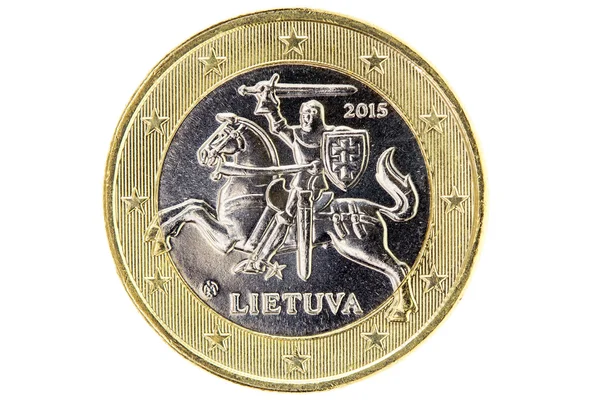 Litauische ein-Euro-Münze — Stockfoto