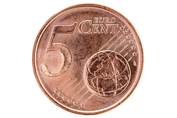 Fem euro cent — Stockfoto