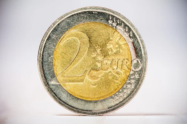 Close up  of  old 2 Euro coin — Stock Photo, Image