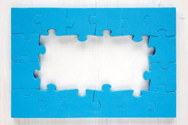 Cadre puzzle bleu — Photo