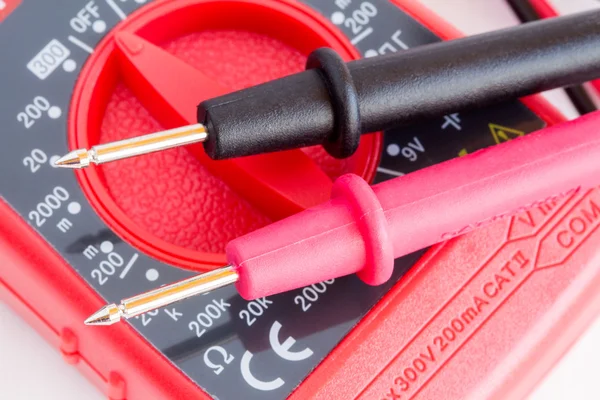 Digital multimeter  with two probes — Stock Photo, Image