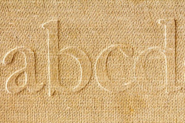 Alphabet auf dem Hintergrund eines alten Papier gedruckt — Stockfoto