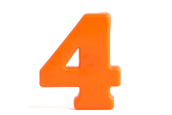 Number four made of plastic — Stock Photo, Image