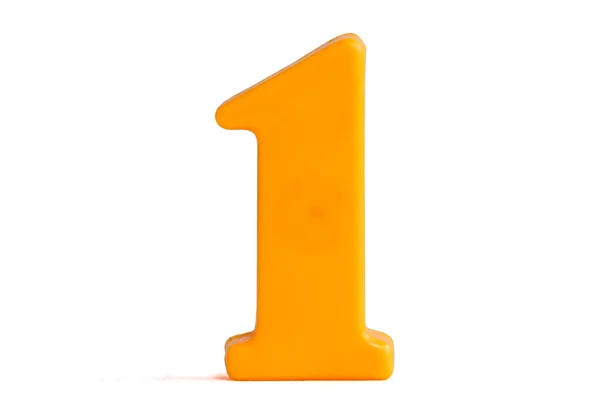 Number one made of plastic — Stock Photo, Image