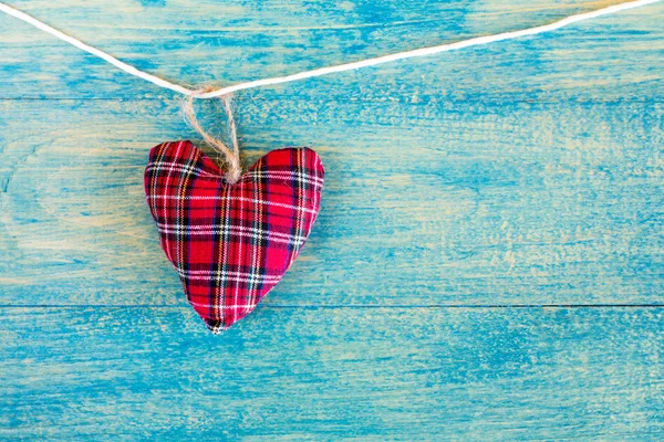 Decorazione natalizia a forma di cuore fatto a mano — Foto Stock