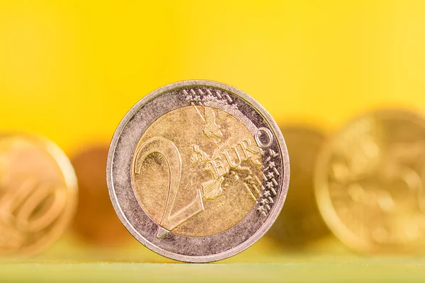 Moedas de euro. Dinheiro do euro. Moeda de euro. — Fotografia de Stock