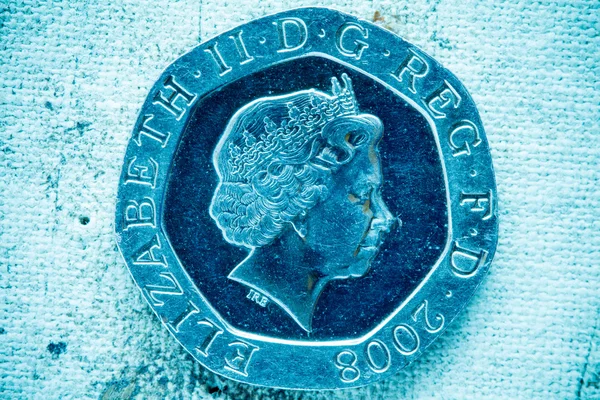 Fünfzig-Pence-Münze — Stockfoto