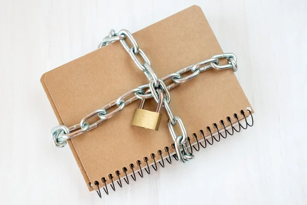Censorship concept with book and chains — Stock Photo, Image