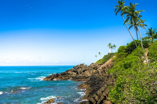 Praia tropical no Sri Lanka — Fotografia de Stock