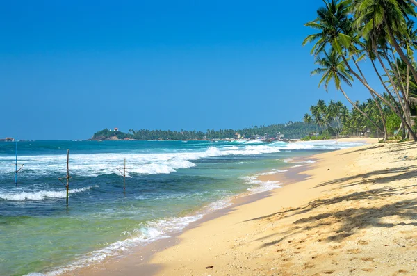 Tropikalnej plaży w sri lanka — Zdjęcie stockowe