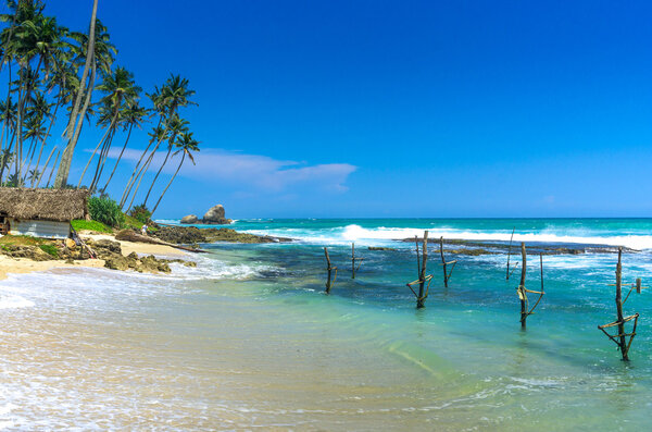 Tropical beach Kogalla in Sri Lanka