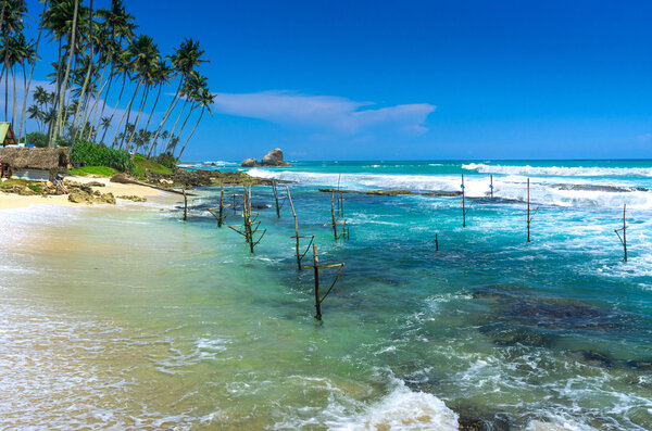 Tropical beach Kogalla in Sri Lanka