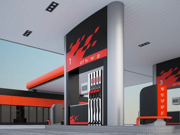 Gas refuel station — Stock Photo, Image