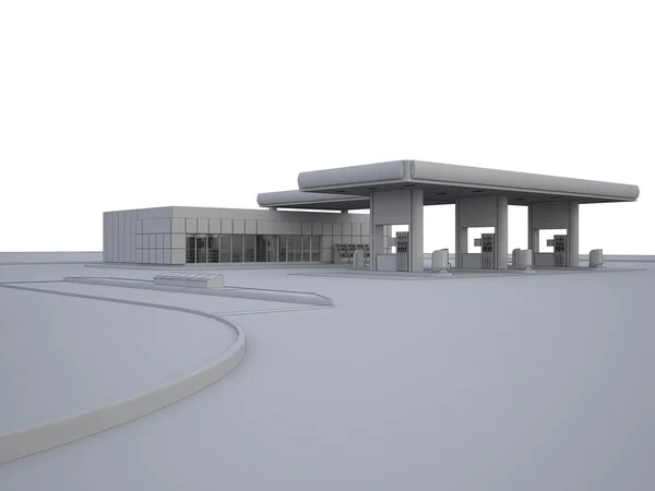  gaz yakıt ikmali istasyonu gri renkte