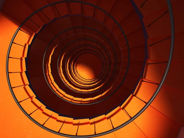 Färgad Spiral trappa — Stockfoto