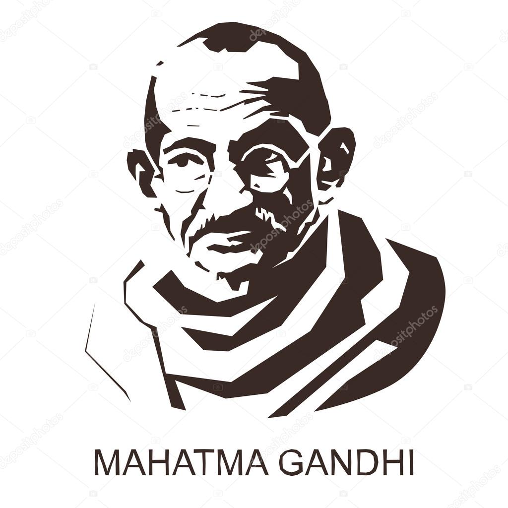 Download Silhouette Mahatma Gandhi — Stock Vector © shestakovv ...