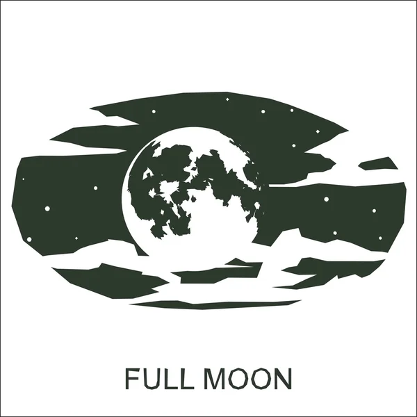 Vektör siluet dolunay