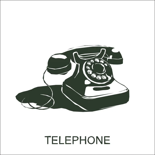 vektör retro telefon