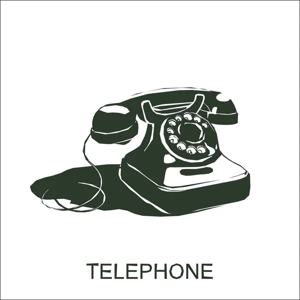Ретро телефон векторну — стоковий вектор