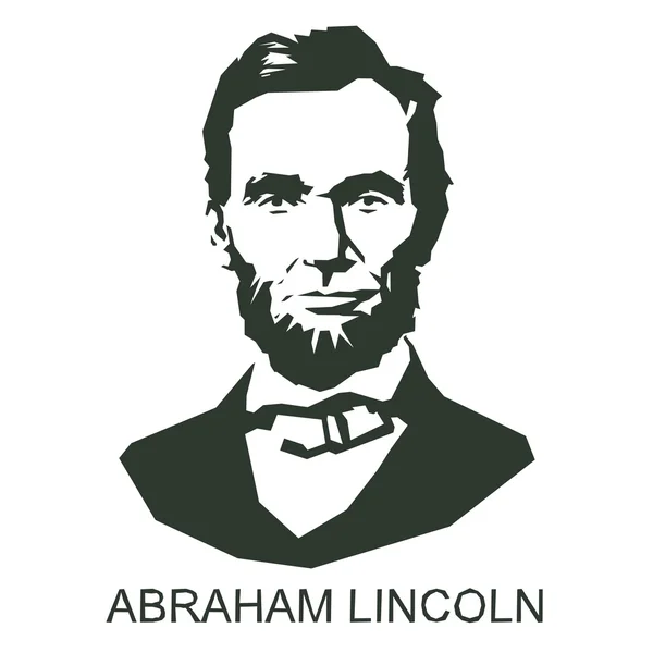 Siluet Abraham Lincoln — Stok Vektör