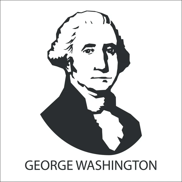 Silhueta George Washington — Vetor de Stock