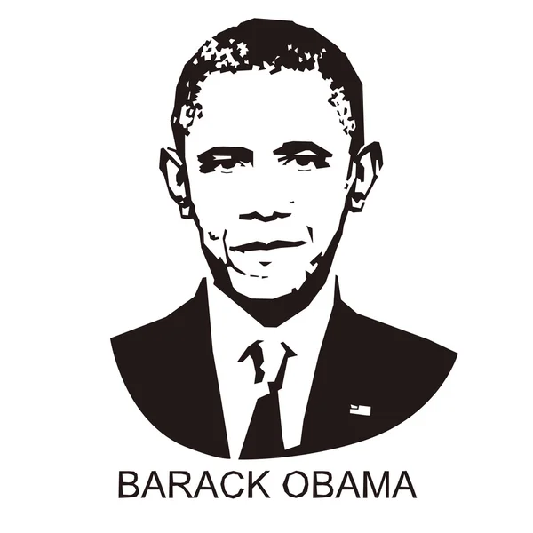 Silhouette de Barack Obama — Image vectorielle