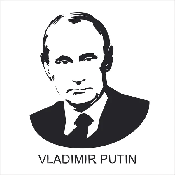 シルエット Vladimir プーチン — ストックベクタ