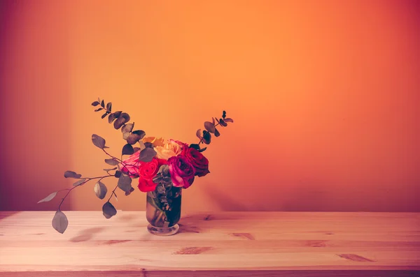 Bouquet of colorful roses — Stock Photo, Image