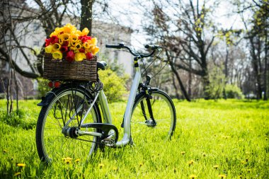 Bisiklet çiçekli
