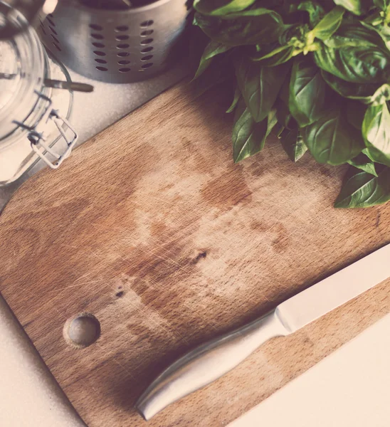 Kitchen table top view — Stock Photo, Image