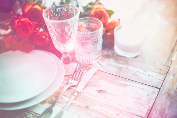 Decoração de mesa de casamento — Fotografia de Stock