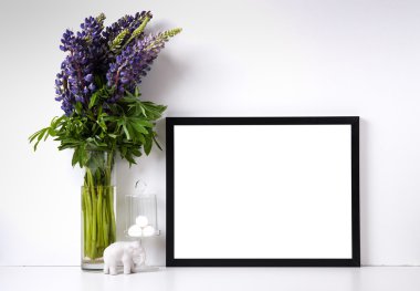 Modern ev dekorasyonu mock-up