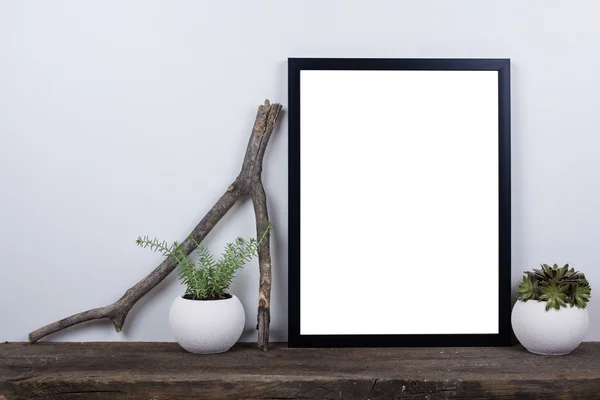 Skandinavisk stil tom bildram prototyper. Minimal heminredning — Stockfoto