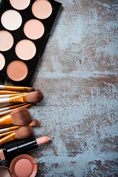 Professional makeup brushes and tools collection, make-up produc — Stock Photo, Image