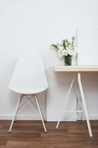 Witte Scandinavische interieur closeup — Stockfoto