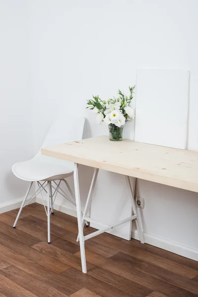 White scandinavian interior decor closeup — Stock Photo, Image