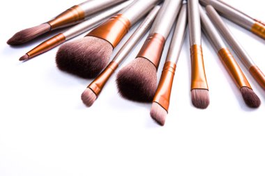Makyaj fırça seti, güzellik profesyonel araçlar izole