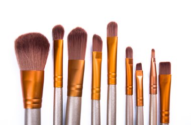 Makyaj fırça seti, güzellik profesyonel araçlar izole