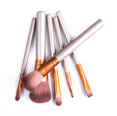 Makyaj fırça seti, güzellik profesyonel araçlar izole