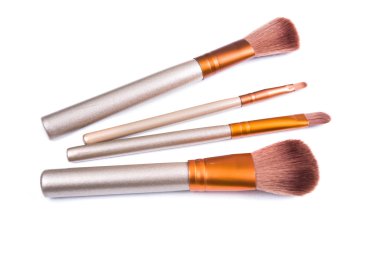 Makyaj fırça seti, güzellik profesyonel araçlar izole