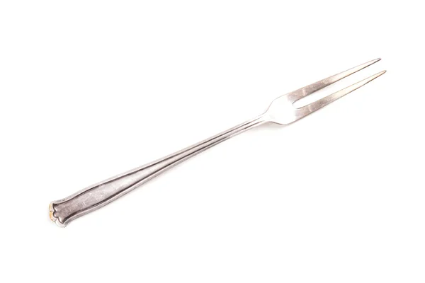 Antique cupronickel fork isolated — Stock Photo, Image