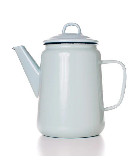 Vintage enamel coffee pot — Stock Photo, Image