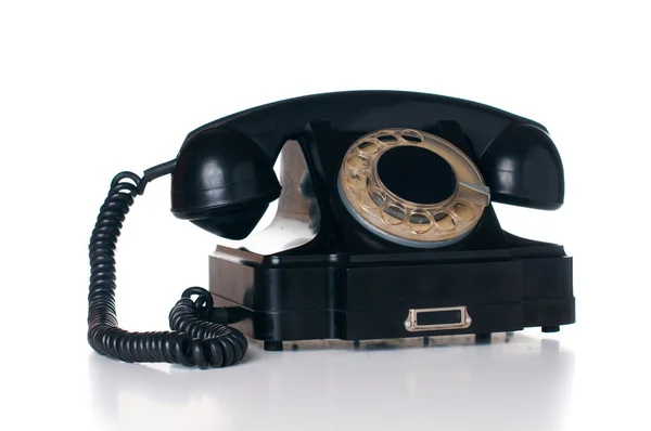Black rotary phone — Stock Photo, Image